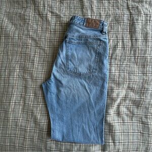 Madewell curvy 90’s light wash straight jeans